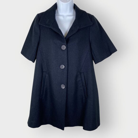 Forever 21 Swing Coat | S | Navy Blue | Audrey Hepburn Mod 50s 60s Retro - Picture 1 of 9